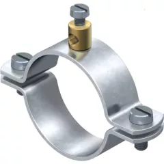   Obo Bettermann 5040159 - 925 1 1/2 Földelő csőbilincs 1 1/2 coll csövekhez, 46,3 - 48,3 mm befogási tartomány, galvanikusan horganyzott, DIN 50961