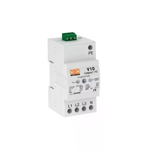 Obo Bettermann 5093382 V10 COMPACT-FS V10 Compact túlfeszültségvédelem távjelzéssel 255V