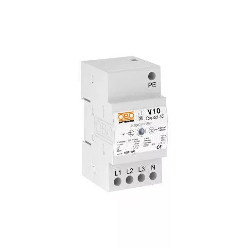Obo Bettermann 5093391 V10 COMPACT-AS V10 Compact hangjelzéssel 255V