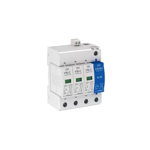 Obo Bettermann 5094931 V10-C 3+NPE+FS SurgeController V10 3+1 kivitel, távjelzés 280V