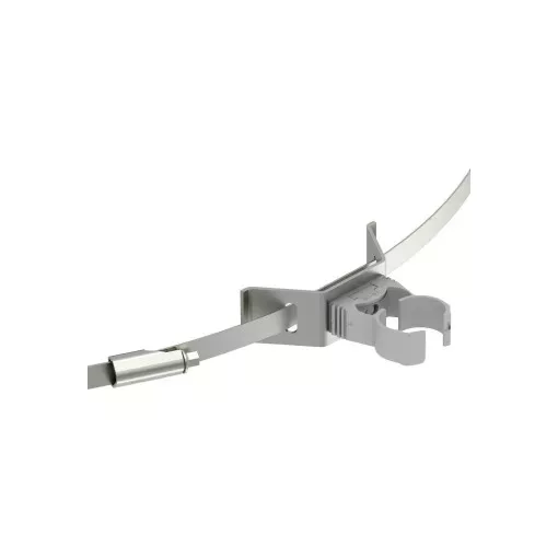 Obo Bettermann 5408066 isCon HS 26 PA Vezetéktartó feszítőszalaggal isCon vezetékhez szürke o 26mm   világos-  szürke