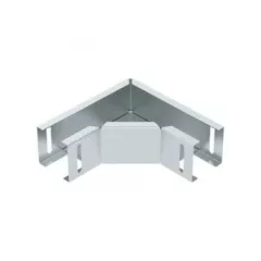   Obo Bettermann 6074901 LTS B DD 90°-os sarokidom fénycsőtartó-sínhez 50x50 DD szalaghorganyzott Zink/Alumínium, Double Dip, DIN EN 10346