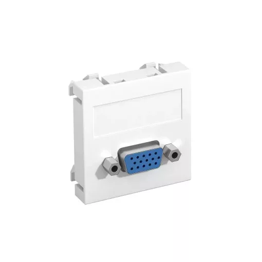 Obo Bettermann 6104610 MTG-VGA S RW1 Modul 45 VGA csatl. aljz. Hüvely csavaros rögzítéssel 45x45mm hófehér