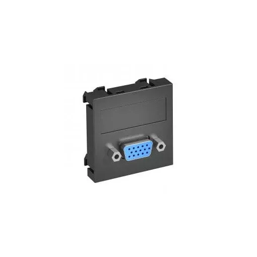 Obo Bettermann 6104613 MTG-VGA S SWGR1 Modul 45 VGA csatl. aljz. Hüvely csavaros rögzítéssel 45x45mm szürkésfekete