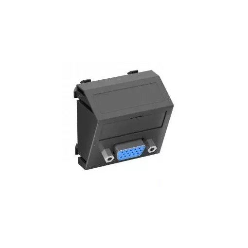 Obo Bettermann 6104625 MTS-VGA S SWGR1 Modul 45 VGA csatl. aljz. Hüvely csavaros rögzítéssel 45x45mm szürkésfekete
