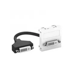   Obo Bettermann 6104754 MTG-DVI F RW1 Modul 45 DVI csatl. aljz. kábellel hüvely-hüvely 45x45mm hófehér
