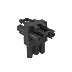   Obo Bettermann 6108084 VB-T GST18i3p elosztóblokk T-alakú 1 bemenet / 2 kimenet 3-pólusú  fekete