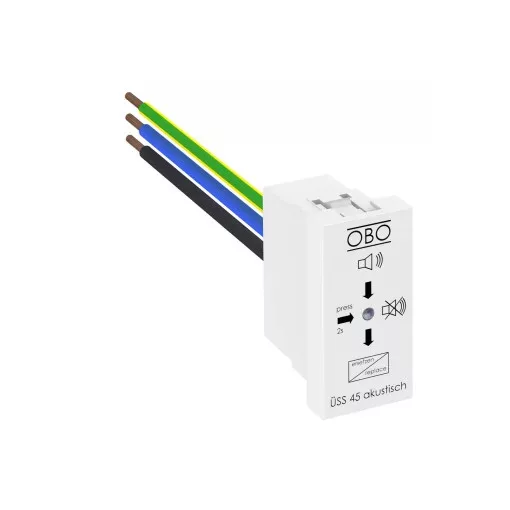 Obo Bettermann 6117465 ÜSS 45-A-RW túlfeszültségvédelem, Modul 45 akusztikus jelzéssel 255V   hófehér