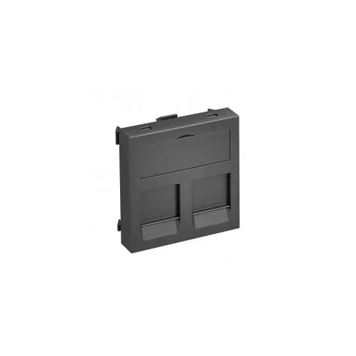 Obo Bettermann 6119210 DTG-2B SWGR1 adatátviteli csatlakozó 2 db  B típusú csatlakozó modulh 45x45mm szürkésfekete