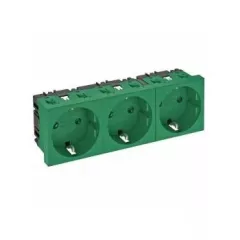   Obo Bettermann 6120046 STD-D0 MZGN3 Csatlakozóaljzat 0°, hármas védőérintkezős 250V, 10/16A zöld
