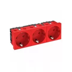  Obo Bettermann 6120048 STD-D0 SRO3 Csatlakozóaljzat 0°, hármas védőérintkezős 250V, 10/16A piros