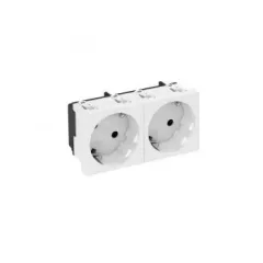   Obo Bettermann 6120103 STD-D3S RW2 Csatlakozóaljzat 33°, kettes védőérintkezős 250V, 10/16A hófehér