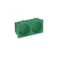   Obo Bettermann 6120107 STD-D3S MZGN2 Csatlakozóaljzat 33°, kettes védőérintkezős 250V, 10/16A zöld