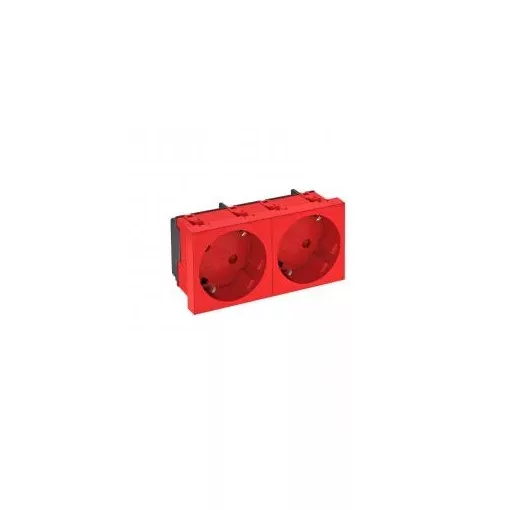 Obo Bettermann 6120109 STD-D3S SRO2 Csatlakozóaljzat 33°, kettes védőérintkezős 250V, 10/16A piros