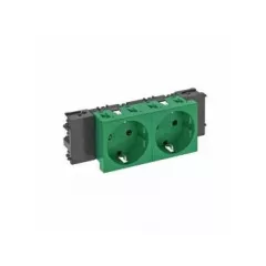  Obo Bettermann 6120366 STD-D0C MZGN2 Csatlakozóaljzat 0o, 2-es védoérintkezos, Connect 45 250V, 10/16A zöld