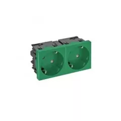   Obo Bettermann 6120487 STD-D3SC MZGN2 Csatlakozóaljzat 33°, kettes védőérintkezős, Connect 45 250V, 10/16A zöld