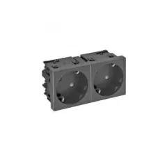   Obo Bettermann 6120491 STD-D3SC SWGR2 Csatlakozóaljzat 33°, kettes védőérintkezős, Connect 45 250V, 10/16A szürkésfekete
