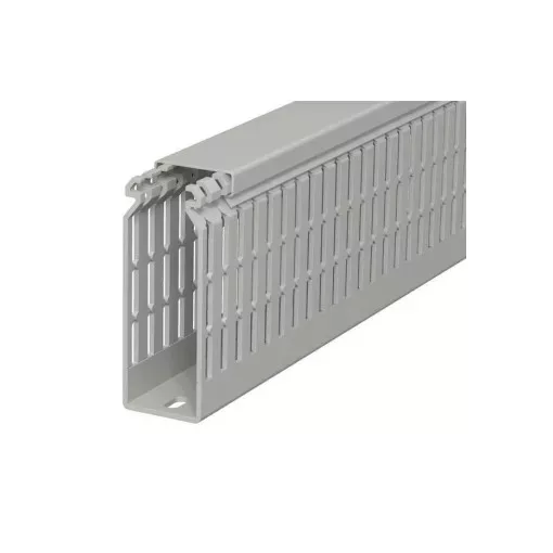 Obo Bettermann 6178435 LKV N 10037 vezetékrendező csatorna 100x37x2000 kőszürke