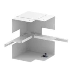  Obo Bettermann 6277740 GS-SI90170RW acél csatornához belső könyök előszerelt szimmetrikus 90x170mm hófehér
