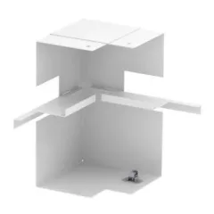   Obo Bettermann 6278140 GS-AI90210RW acél csatornához belső könyök előszerelt aszimmetrikus 90x210mm hófehér