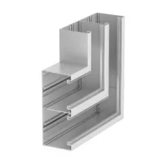   Obo Bettermann 6279623 GA-DF90210EL lapos sarokelem alumínium szimmetrikus kétrekeszes csatornához 90x210mm eloxált