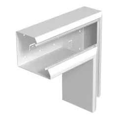   Obo Bettermann 6282730 GEK-SAFF133110RW lapos sarokelem eső sarokidom, pultcsatornához 133x110mm hófehér