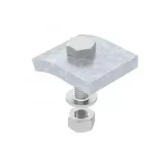   Obo Bettermann 6355218 KWS 5 FT rögzítő szöglet hatlapfejű csavarral,h = 5 mm 60x50 FT merítetten tűzihorganyzott, DIN EN ISO 1461