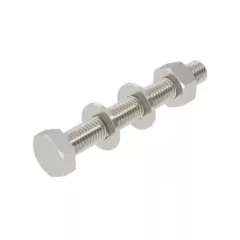   Obo Bettermann 6418248 SKS 10x80 A4 hatlapfejű csavar Anya, alátétek + fogazott alátét M10x80 2B felületkezelés nélkül, utókezelt