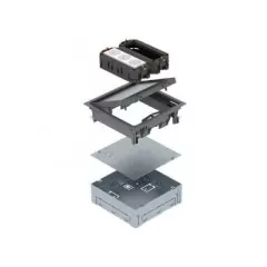   Obo Bettermann 7427410 UDHOME GES4 7011 Szerelvénybeépítő egység szerelvénybetéttel komplett 222x222x73mm   acélszürke