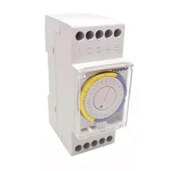   Perry Electric, 1IO0022, mechanikus napi kapcsolóóra, 1 csatorna 16A, 48 BE - 48 KI kapcsolási művelet, 150 óra menet-tartalék (Perry 1IO0022)