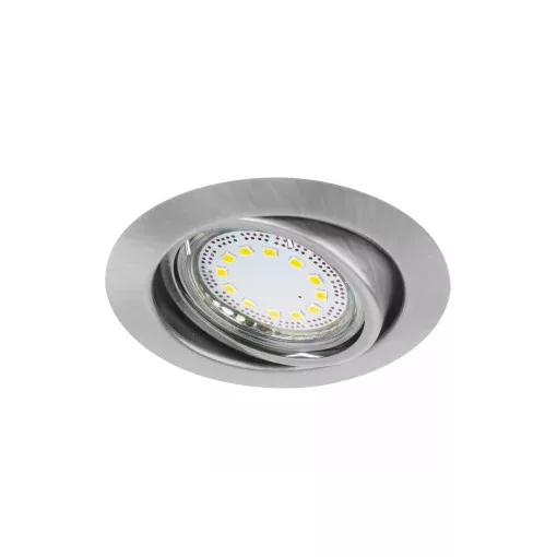 Rábalux 1166 LITE beltéri ráépíthető és beépíthető lámpa, szatin króm színben, GU10 foglalattal, 240 lm, 3W teljesítmény, 30000h élettartammal, IP40 védettséggel, 3000K, 3db/csomag ( Rábalux 1166 )