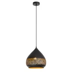  Rábalux 2278 KAIA beltéri függeszték, fekete színben, E27 foglalattal, 40W teljesítmény, IP20 védettséggel ( Rábalux 2278 )