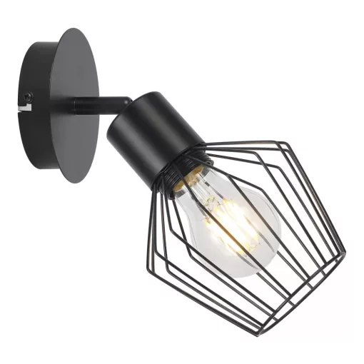 Rábalux 3534 BELANO beltéri spotlámpa, fekete színben, E27 foglalattal, 40W teljesítmény, IP20 védettséggel ( Rábalux 3534 )