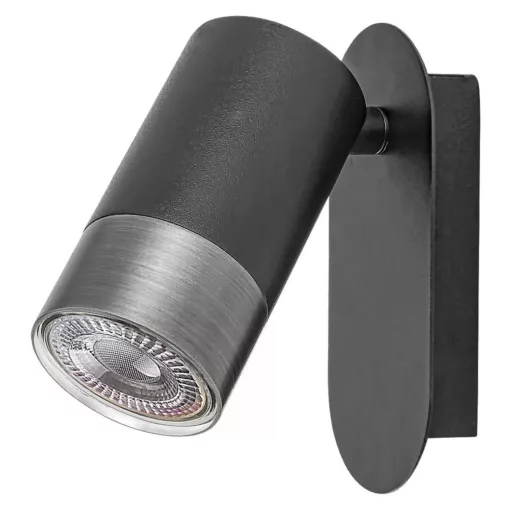 Rábalux 5069 ZIRCON beltéri fali lámpa, matt fekete színben, GU10 foglalattal, 5W teljesítmény, IP20 védettséggel ( Rábalux 5069 )