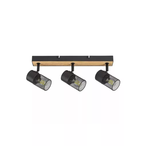 Rábalux 71153 METTA beltéri spotlámpa, tölgy színben, 3db E14 foglalattal, 40W teljesítmény, IP20 védettséggel ( Rábalux 71153 )