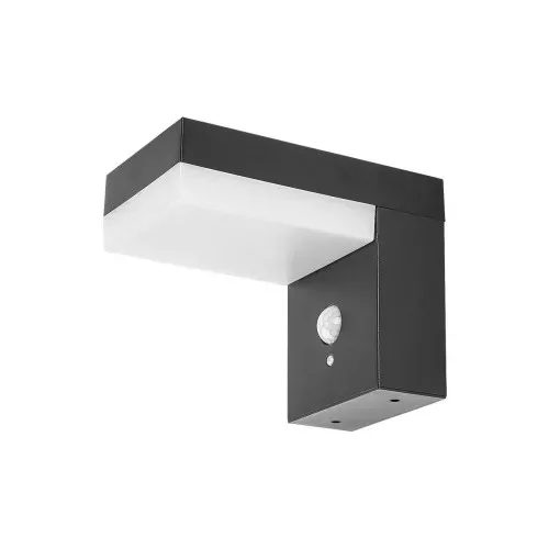 Rábalux 77009 ZREBAR kültéri napelemes lámpa, fekete színben, 450 lm, 6W teljesítmény, 10000h élettartammal, IP44 védettséggel, 4000K ( Rábalux 77009 )