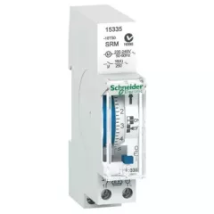   Schneider Electric, 15335, mechanikus napi kapcsolóóra, 1 csatorna 16A, 48 BE - 48 KI kapcsolási művelet, menet-tartalék nélkül, Acti9 IH 24h 1c SRM (Schneider 15335)