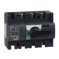   Schneider Electric, 28912, szakaszolókapcsoló 3P 160A 690V AC 50/60 Hz, fekete rotációs hajtással, Interpact INS160 (Schneider 28912)