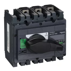   Schneider Electric, 31100, szakaszolókapcsoló 3P 100A 690V AC 50/60 Hz, fekete rotációs hajtással, Interpact INS250-100 (Schneider 31100)