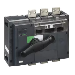   Schneider Electric, 31360, szakaszolókapcsoló 3P 1000A 690V AC 50/60 Hz, fekete rotációs hajtással, látható megszakítással, Interpact INV1000 (Schneider 31360)