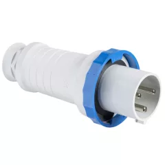   Schneider Electric, 81378, ipari csatlakozó lengő dugvilla egyenes 3P (2P+F) 63A 6h, 230V 50/60 Hz, IP67, Dfh-632, kék, csavaros csatlakozás, PratiKa (Schneider 81378)