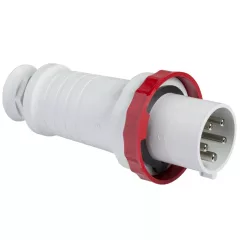   Schneider Electric, 81383, ipari csatlakozó lengő dugvilla egyenes 5P (3P+N+F) 63A 6h, 400V 50/60 Hz, IP67, Dfh-634, piros, csavaros csatlakozás, PratiKa (Schneider 81383)