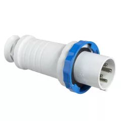   Schneider Electric, 81391, ipari csatlakozó lengő dugvilla egyenes 4P (3P+F) 125A 9h, 230V 50/60 Hz, IP67, kék, csavaros csatlakozás, PratiKa (Schneider 81391)