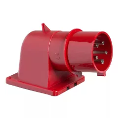  Schneider Electric, 81808, ipari csatlakozó beépíthető dugvilla ferde 4P (3P+F) 16A 6h, 400V 50/60 Hz, IP44, Dfb-163, piros, csavaros csatlakozás, PratiKa (Schneider 81808)