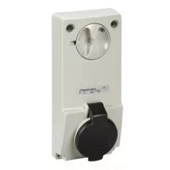   Schneider 82038 UNIKA Panelre szerelhető, reteszelhető aljzat, 3P+N+F, 7h, 16A, 500V, IP44, védelem nélkül