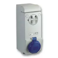   Schneider 83081 UNIKA Falra szerelhető, reteszelhető aljzat, 2P+F, 6h, 16A, 250V, IP65, védelem nélkül