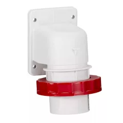   Schneider Electric, 83858, ipari csatlakozó beépíthető dugvilla ferde 4P (3P+F) 16A 6h, 400V 50/60 Hz, IP67, Dfb-163, piros, csavaros csatlakozás, PratiKa (Schneider 83858)