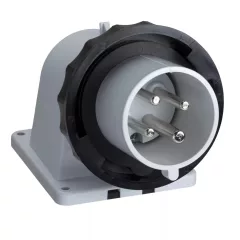   Schneider Electric, 83861, ipari csatlakozó beépíthető dugvilla ferde 4P (3P+F) 16A 7h, 500V 50/60 Hz, IP67, fekete, csavaros csatlakozás, PratiKa (Schneider 83861)