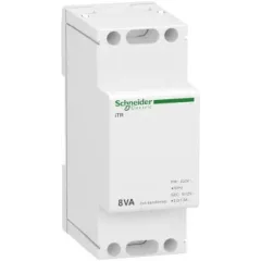   Schneider Electric, A9A15216, moduláris csengő transzformátor 8 VA, 230V/8-12V AC 50/60 Hz, ACTI9 (Schneider A9A15216)