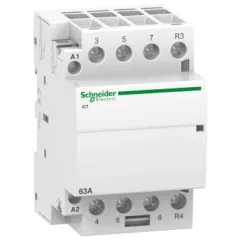  Schneider Electric, Moduláris kontaktor 63A, 3 Záró + 1 Nyitó érintkező, 220-240V AC 50 Hz (Schneider A9C20869)